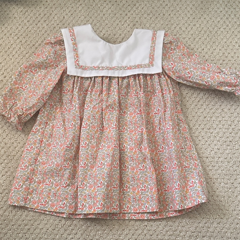 Floral Long Sleeve Kids Dress
